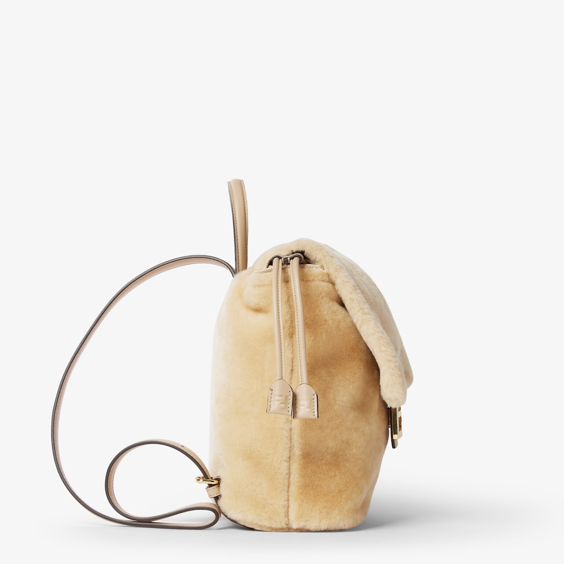 FENDI Backpack Beige shearling backpack - Image 2
